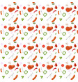 seamless barbecue pattern in with meat vector image vector image