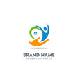 happy man care home logo vector image