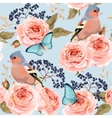seamless vintage roses vector image vector image