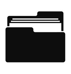 File folder icon simple style Royalty Free Vector Image