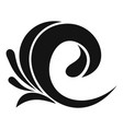 wave tsunami icon simple black style vector image