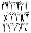 scissor silhouettes vector image
