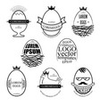 set eggs templates vector image