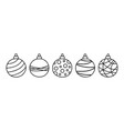 different circle christmas ball with ornament vector image