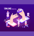 telemedicine isometric background vector image