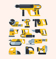modern renovation power tools flat vector image vector image