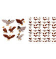 seamless and isolated animal pattern cartoon vector image