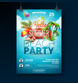summer beach party flyer design vector image vector image
