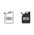 gasoline canister icon in flat style petrol can vector image