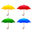 set colored umbrellas vector image vector image