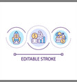 strong strategy of business development loop vector image vector image