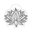 abstract tattoo logo design of lilly lotus flower vector image