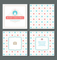 christmas greeting card design and pattern vector image