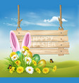 easter holiday background with colorful eggs vector image vector image