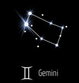 gemini constellation astrology card template vector image vector image