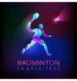 abstract silhouette of a badminton player vector image