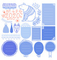 bullet journal hand drawn elements vector image vector image