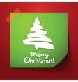 green paper note with christmas design vector image