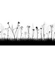 seamless pattern meadow with weeds and wild vector image