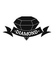 diamond logo simple black style vector image