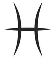 pisces symbol esoteric astrology sign zodiac vector image vector image