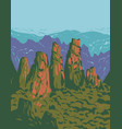 zhangjiajie national forest park in hunan vector image vector image