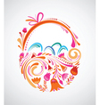 easter basket vector image vector image