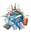 journey around the world vector image