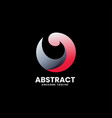 logo abstract gradient colorful style vector image vector image