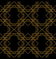 tile pattern with golden ornament on black vector image