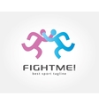 abstract two boxing logo icon concept logotype vector image