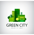 green city buildings eco icon vector image