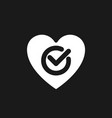 heart checkup dark mode glyph ui icon vector image vector image