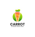 logo carrot gradient colorful style vector image vector image