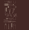 barbershop seamless pattern with professional vector image
