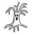 dry tree halloween ghost shape vector image vector image
