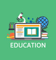 online education and training e-learning concept vector image
