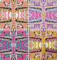 set of traditional ornamental paisley bandanna vector image vector image