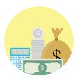 calculate money icon vector image
