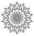 flower mandala coloring page simple symmetric vector image