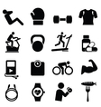 fitness and leisure icons vector image