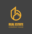 modern real estate logo template creative home vector image