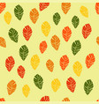 seamless pattern autumn colored leaves vector image vector image