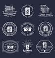 set of old cameras logos vintage photo vector image