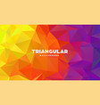triangle polygonal abstract geometric background vector image vector image