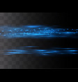 blue horizontal glare vector image
