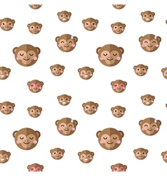 Seamless pattern with cute cartoon funny planets Vector Image