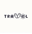 logo with word travel vector image