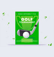 poster template for a golf tournament vector image
