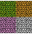 set patter leopard skin vector image